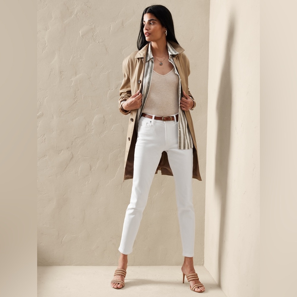 Banana Republic White Skinny Jean sz 4P